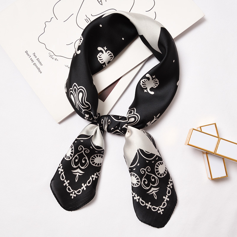 New silk scarf retro square scarf