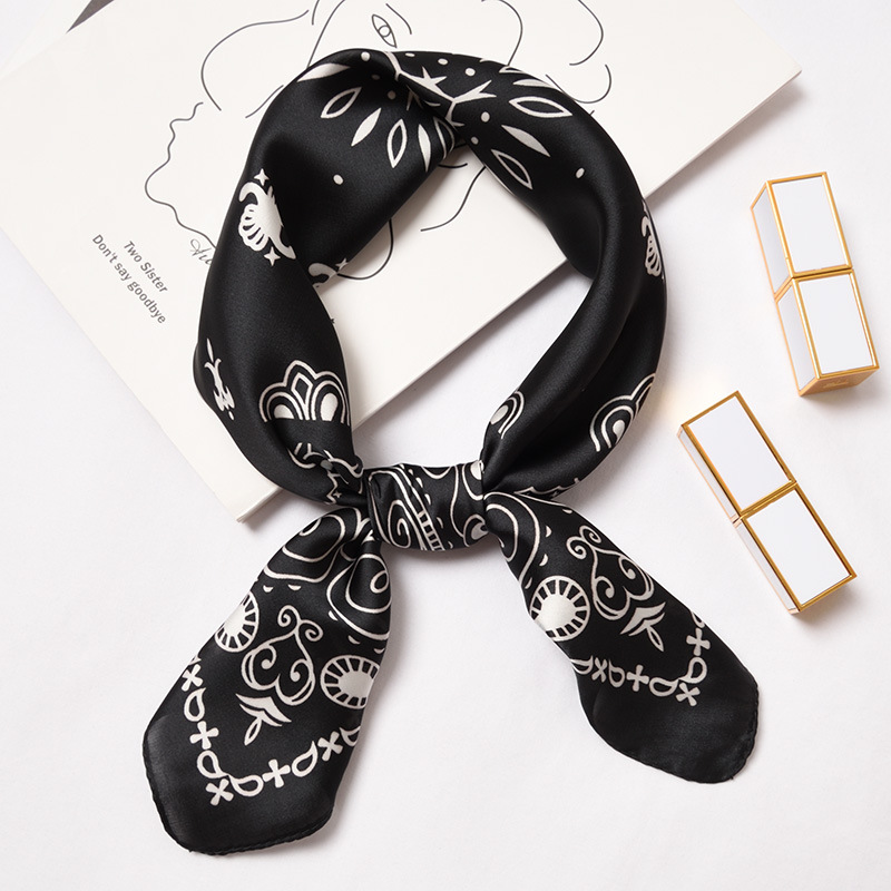 60cm silk scarf retro square scarf