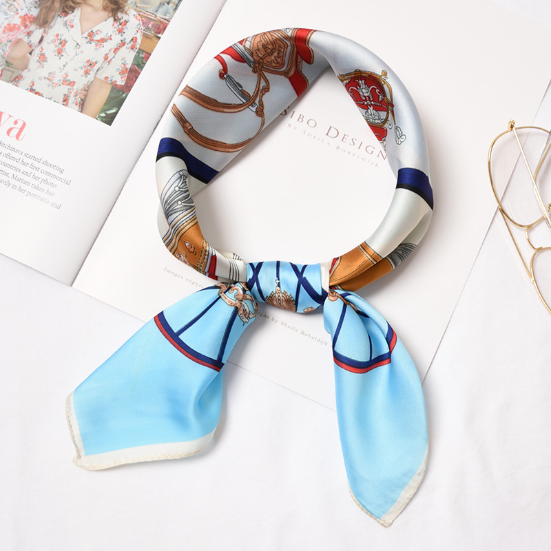 60cm silk scarf retro square scarf