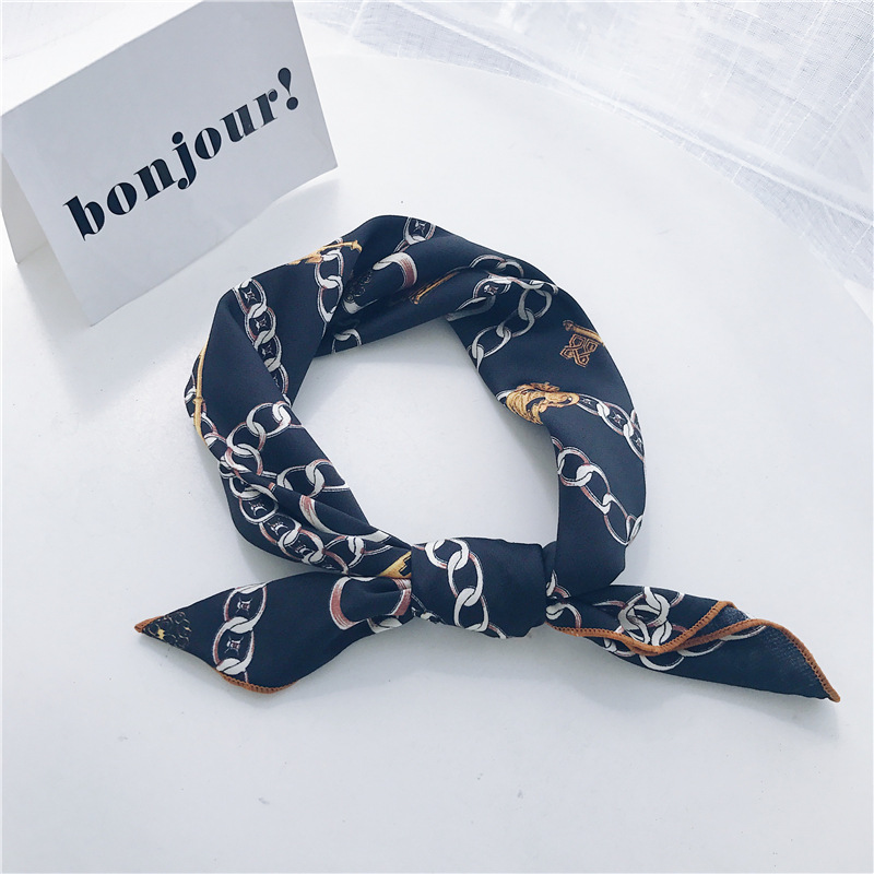 Decorative silk scarf leisure small square scarf