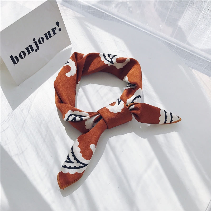Decorative silk scarf leisure small square scarf