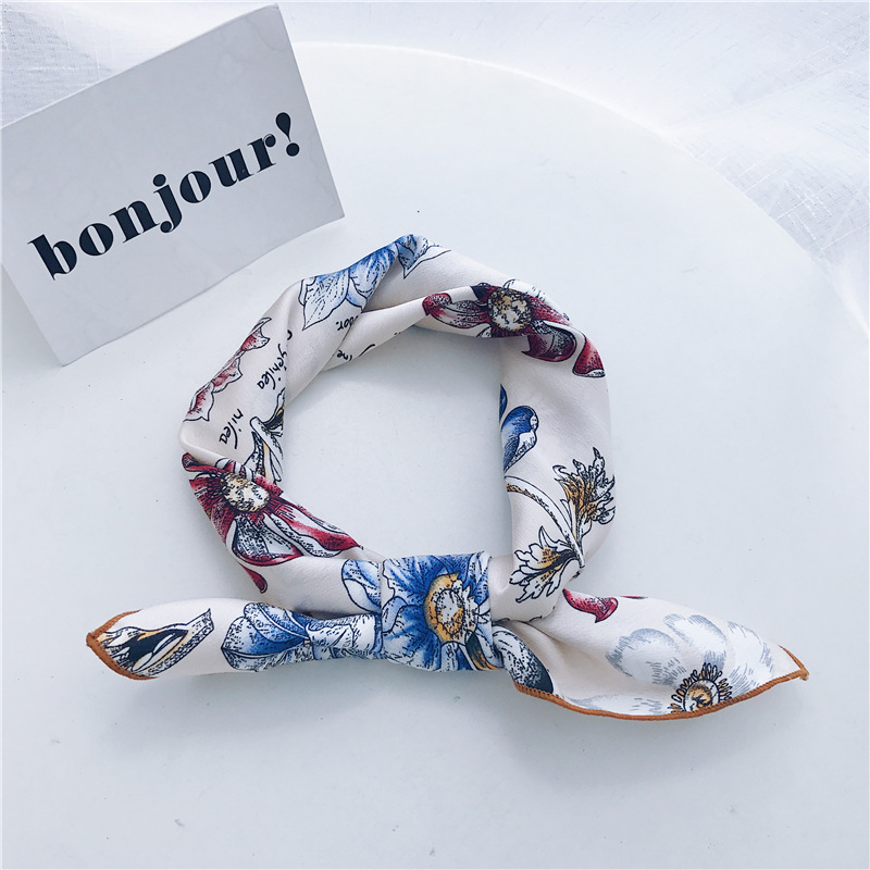 Decorative silk scarf leisure small square scarf
