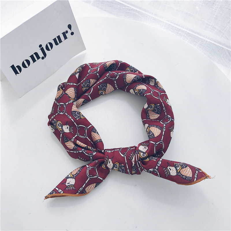 Decorative silk scarf leisure small square scarf