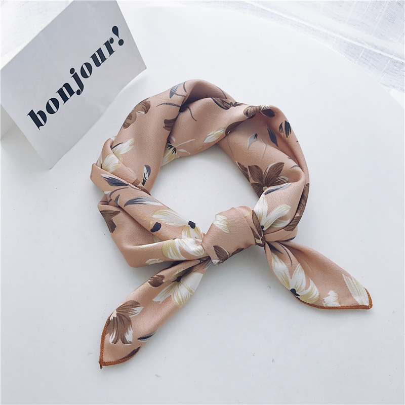Decorative silk scarf leisure small square scarf