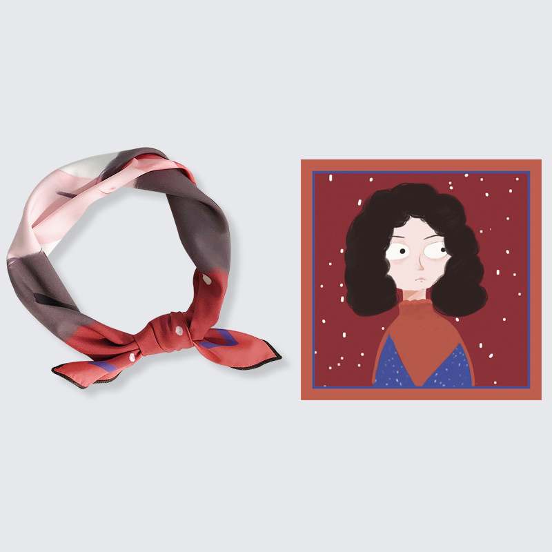 Giraffe decoration square scarf