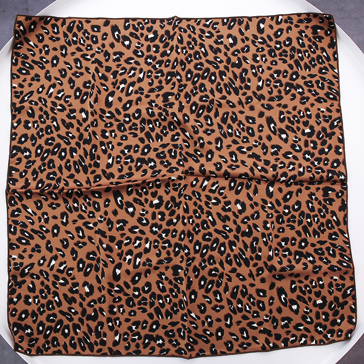 Leopard print retro square scarf wholesale