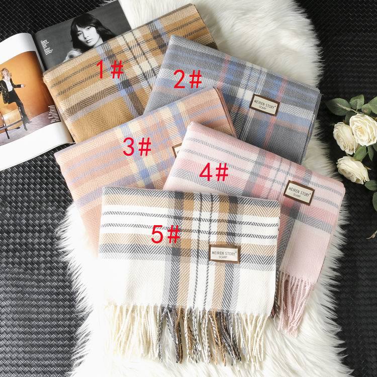 New cashmere plaid scarf
