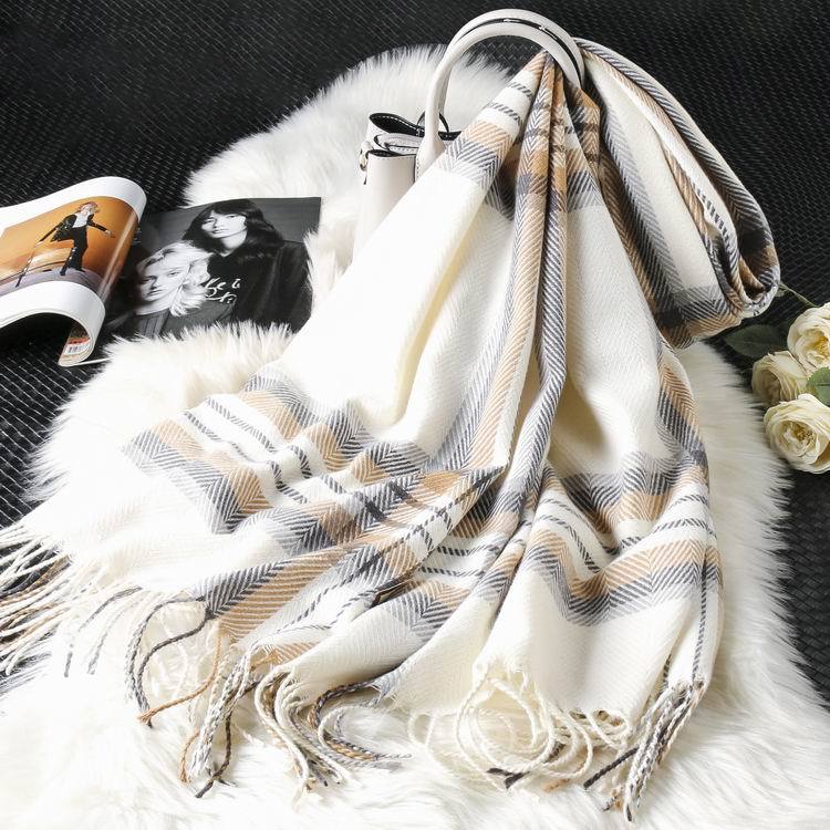 New cashmere plaid scarf