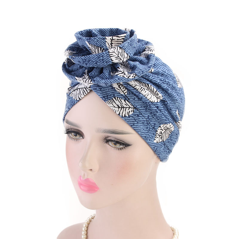 Cotton pan flower turban hat