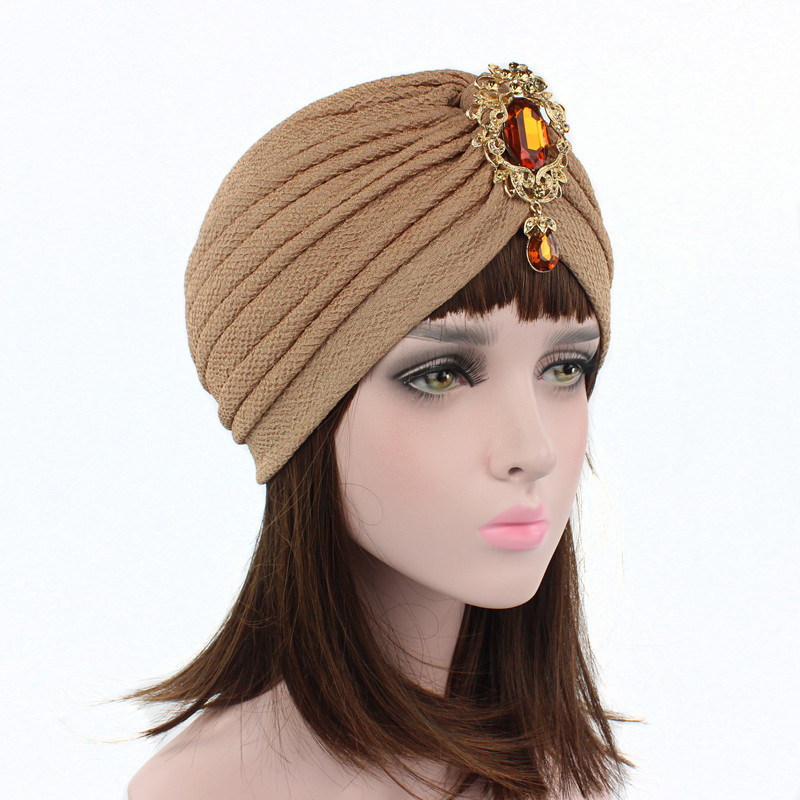 Threaded thickened Muslim turban hat