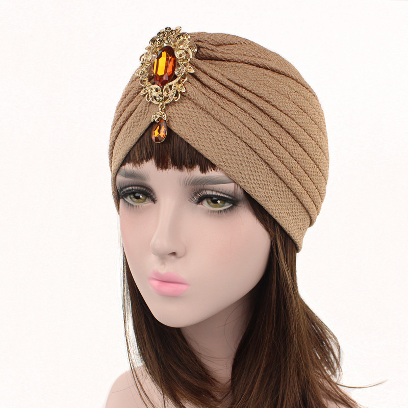 Threaded thickened Muslim turban hat