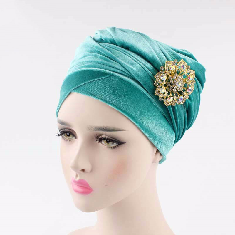 New Muslim velvet turban hat wholesale