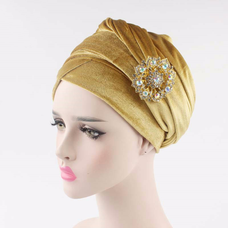 New Muslim velvet turban hat wholesale