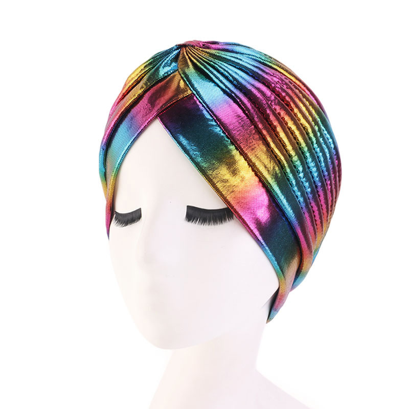 Muslim metallic turban hat
