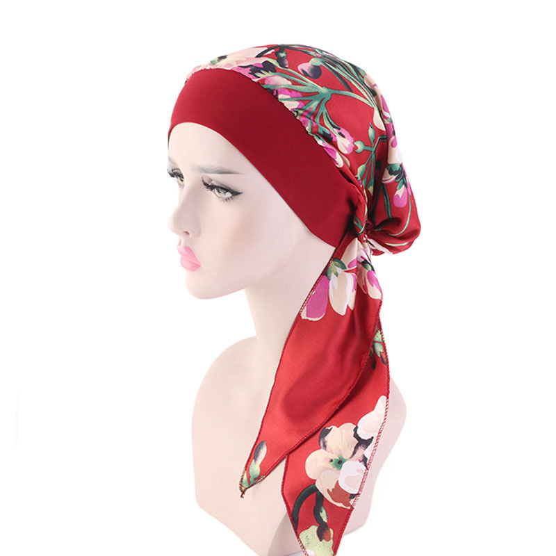Pastoral style silk turban hat