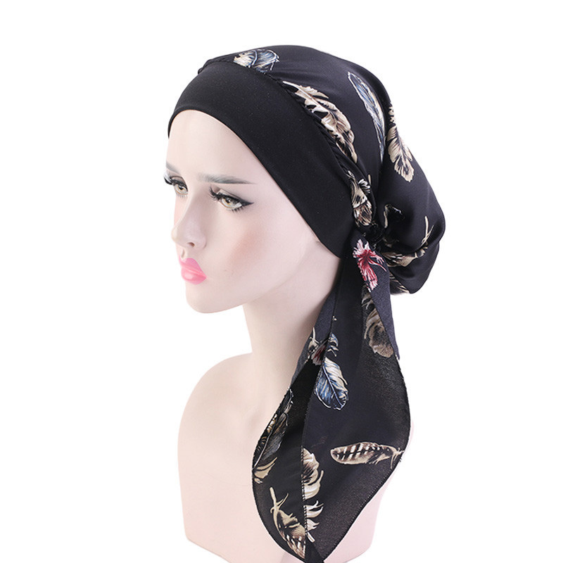 Pastoral style silk turban hat