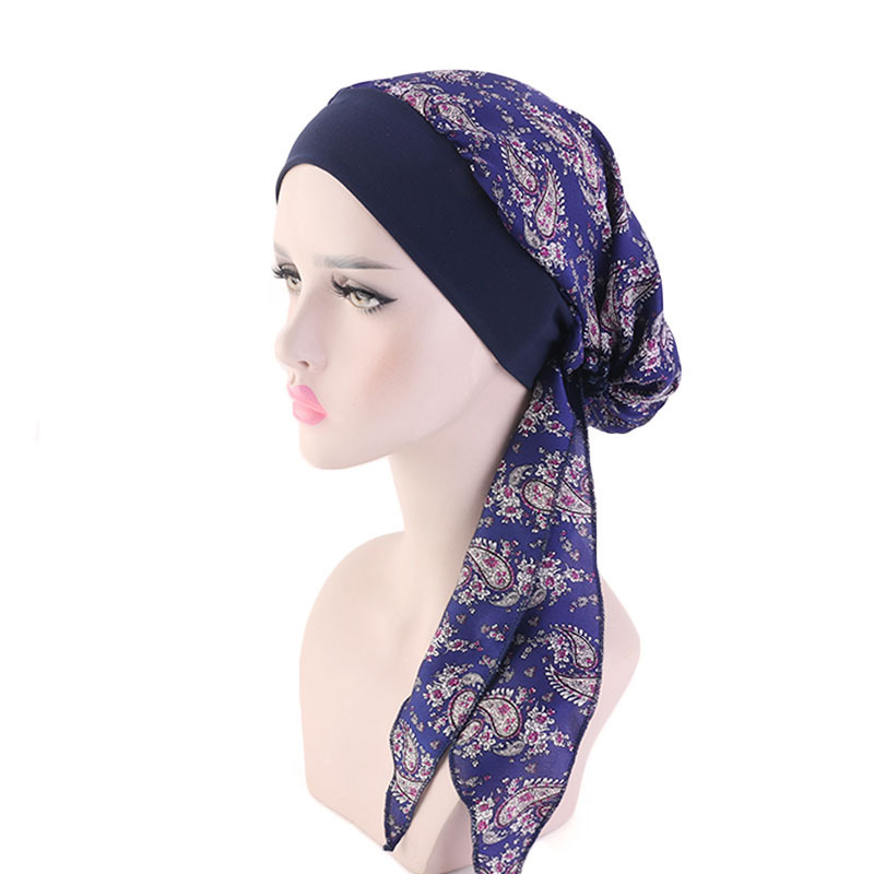 Pastoral style silk turban hat