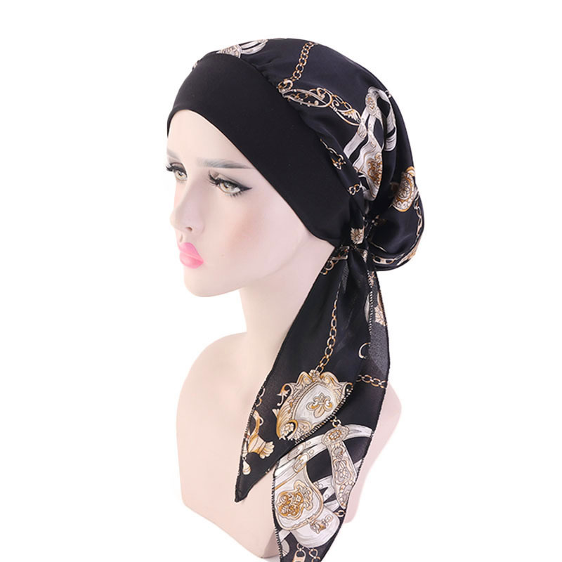 Pastoral style silk turban hat