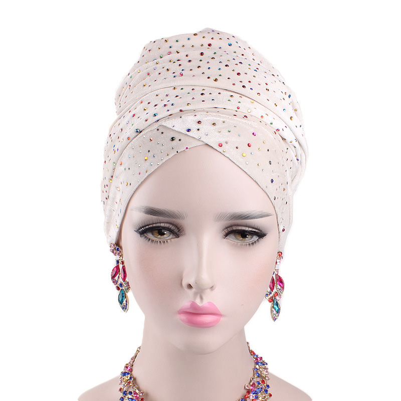 Gypsophila flannel turban hat