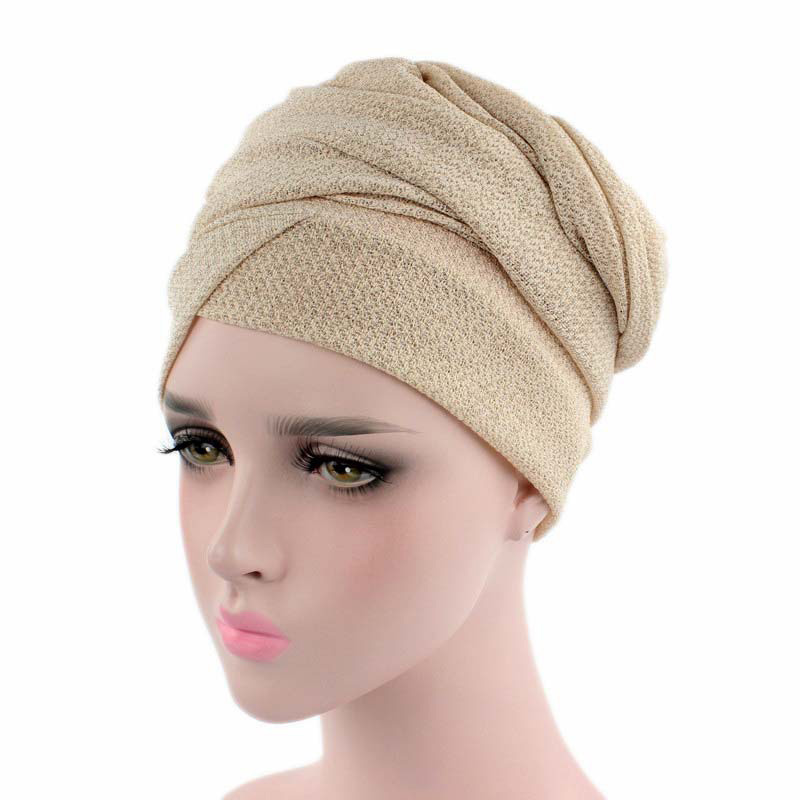 Bright silk cotton turban hat