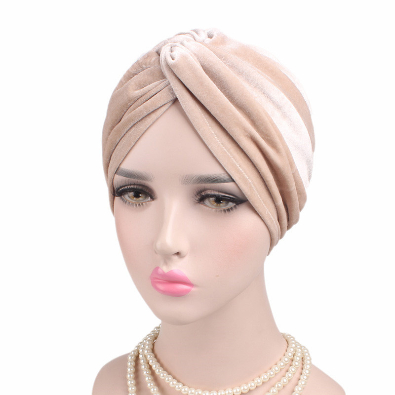 New elastic velvet bandana hat
