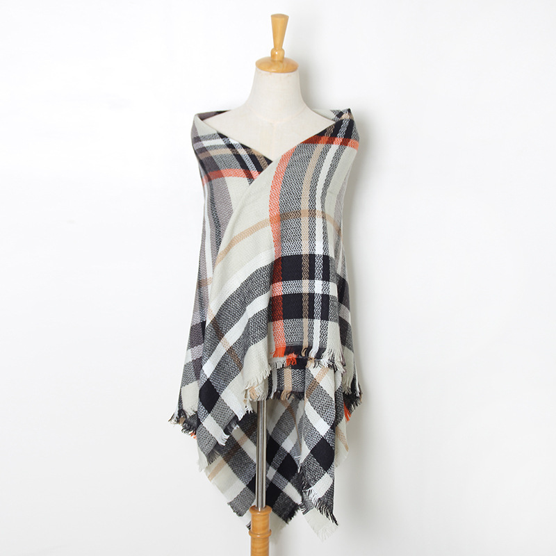 Color matching cashmere silk scarf