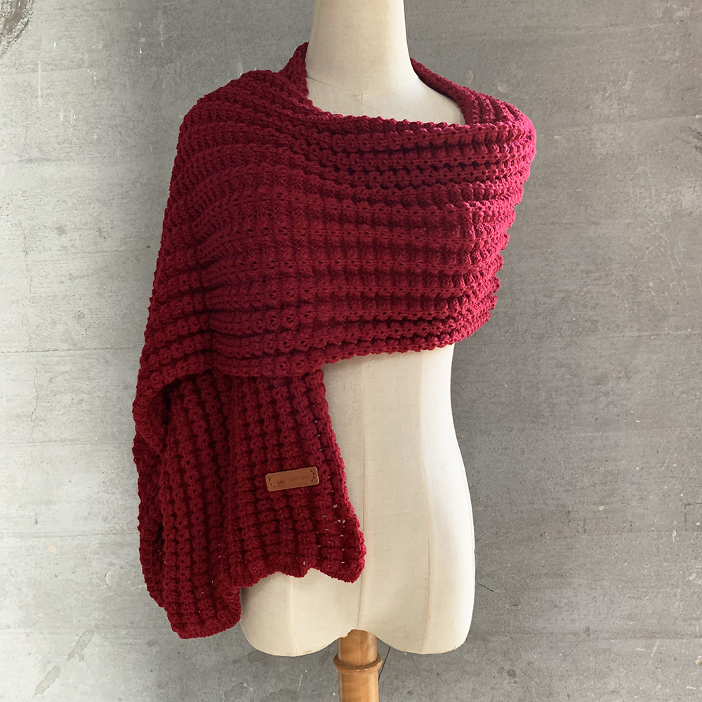 Winter thick woolen scarf