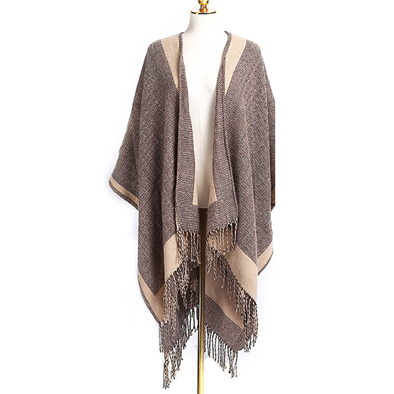 Split shawl cashmere warm scarf