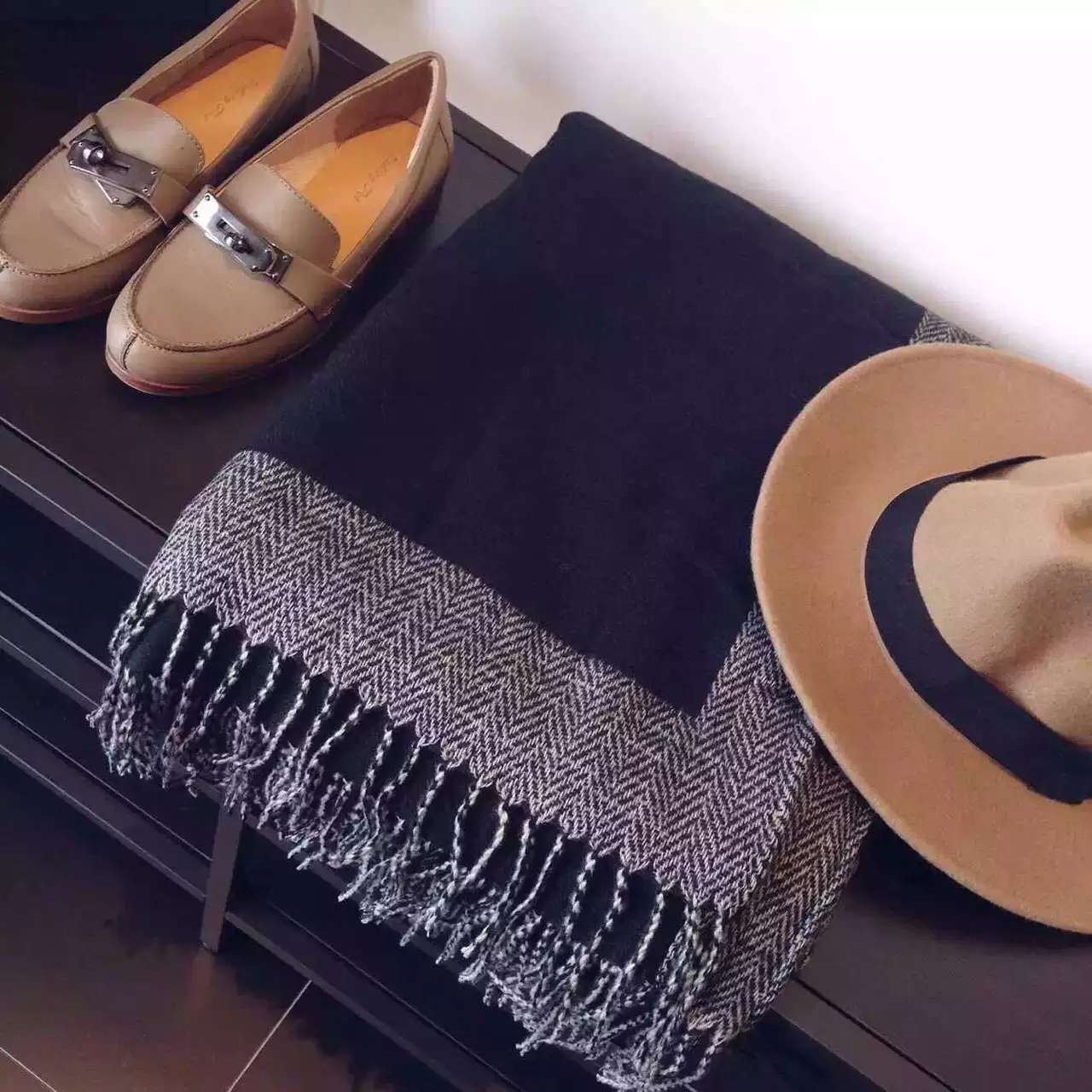 Split shawl cashmere warm scarf