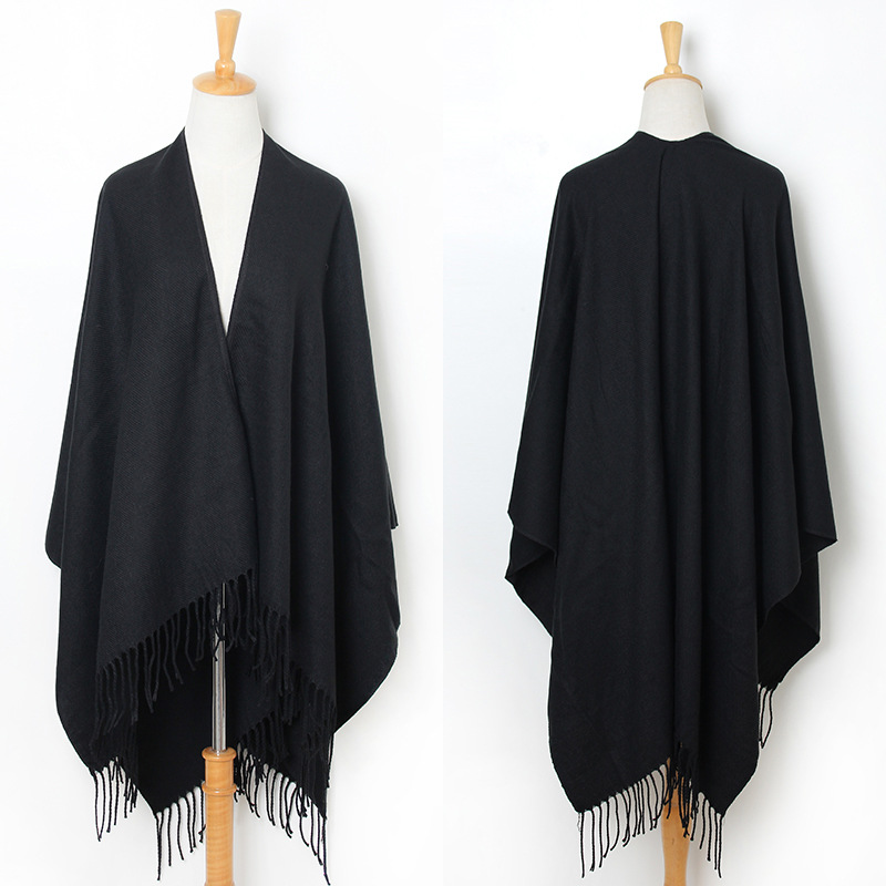 Split shawl cashmere warm scarf