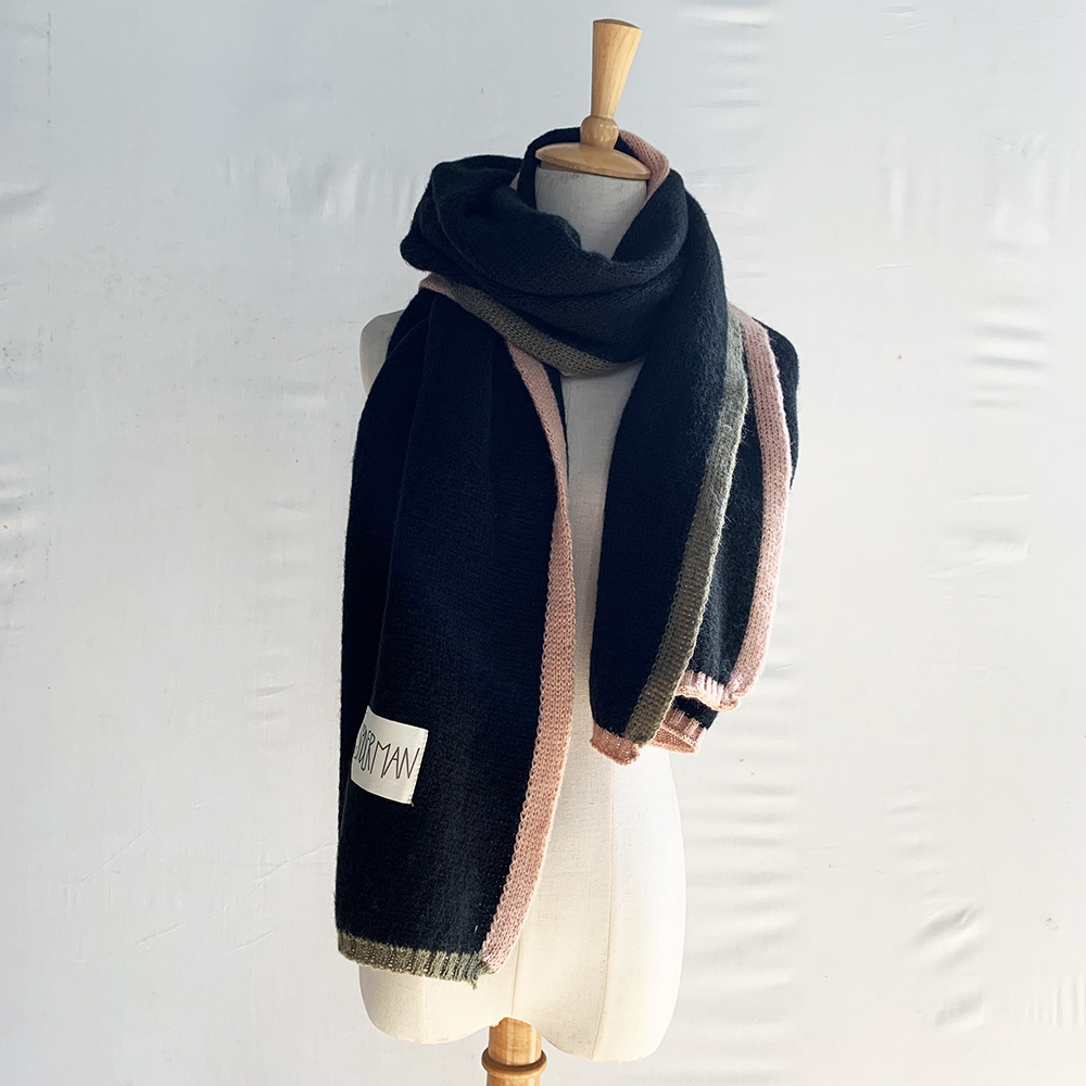 Winter thick warm woolen scarf