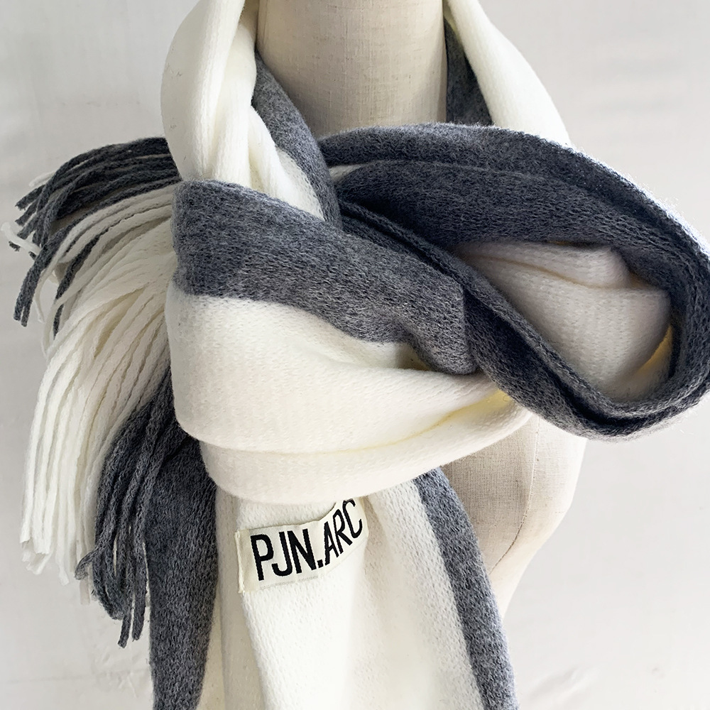 Winter cashmere wool scarf