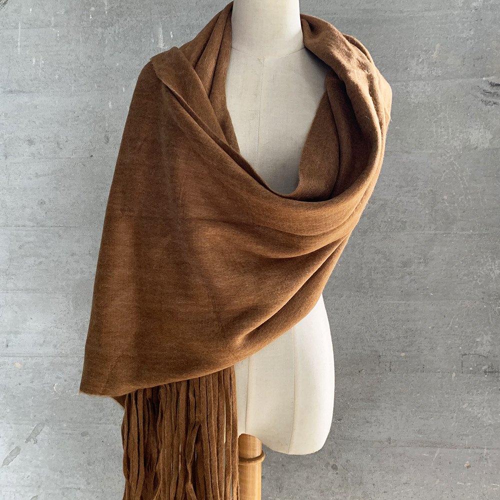 Pure color thick warm scarf