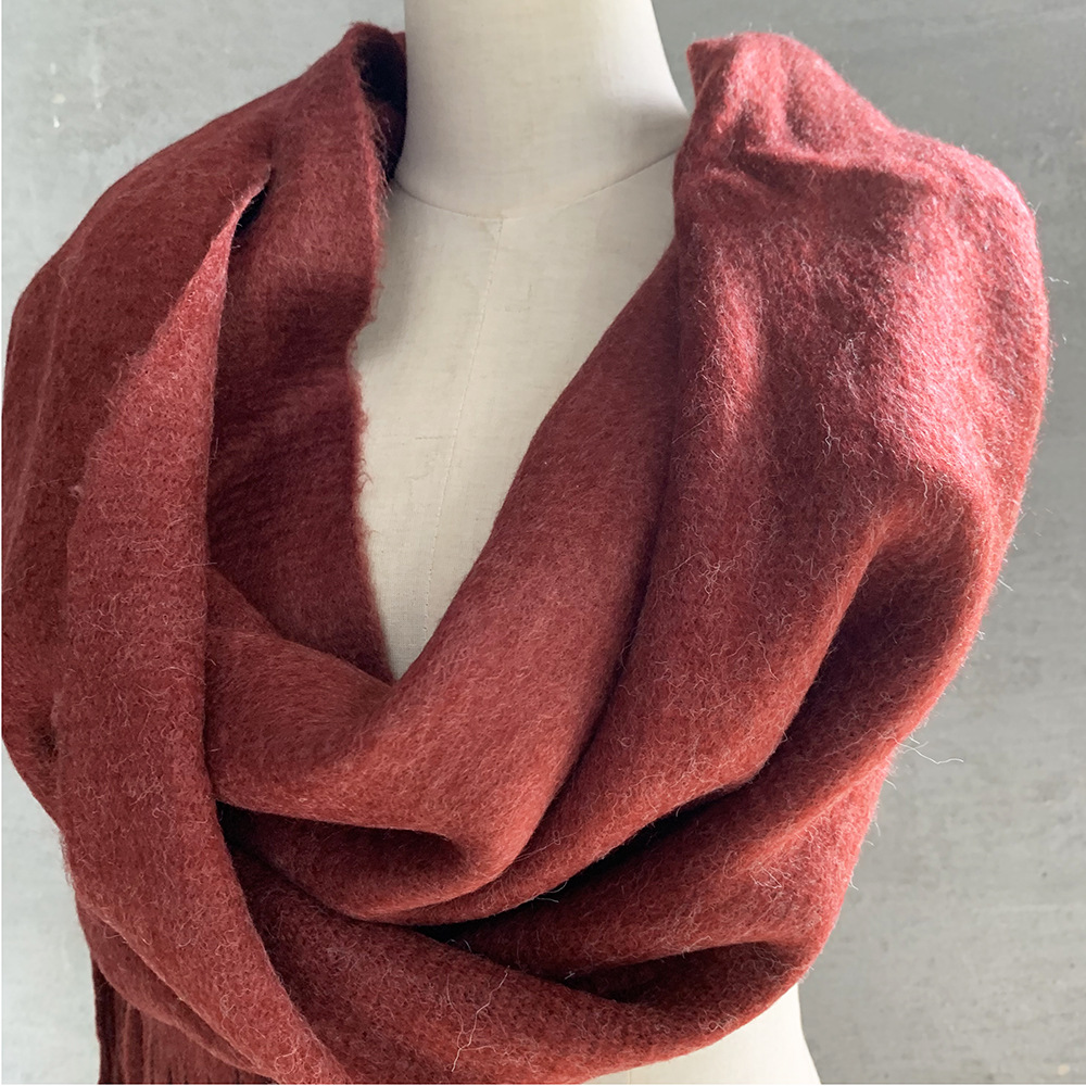 Pure color thick warm scarf