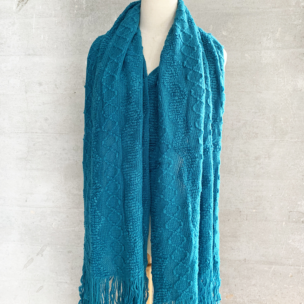 Warm wool knitted scarf