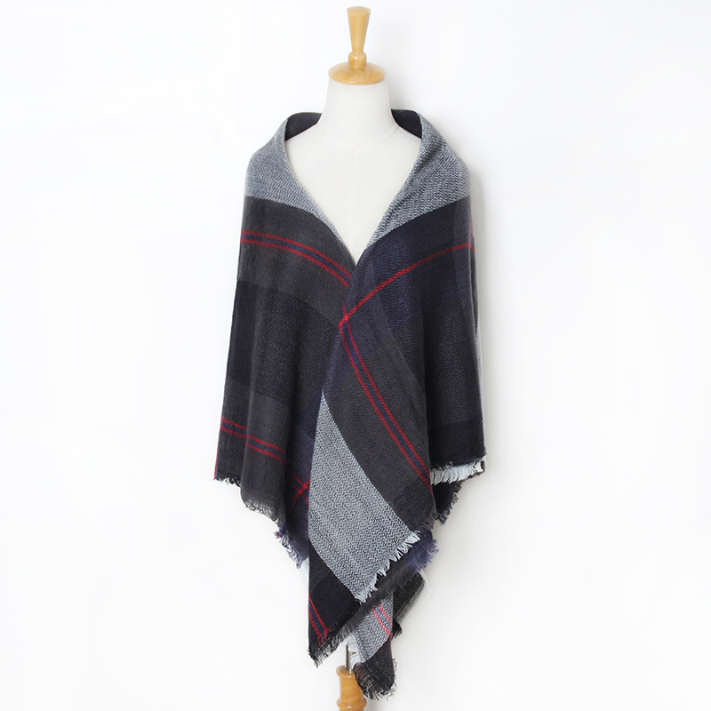 Ladies cashmere fringed scarf