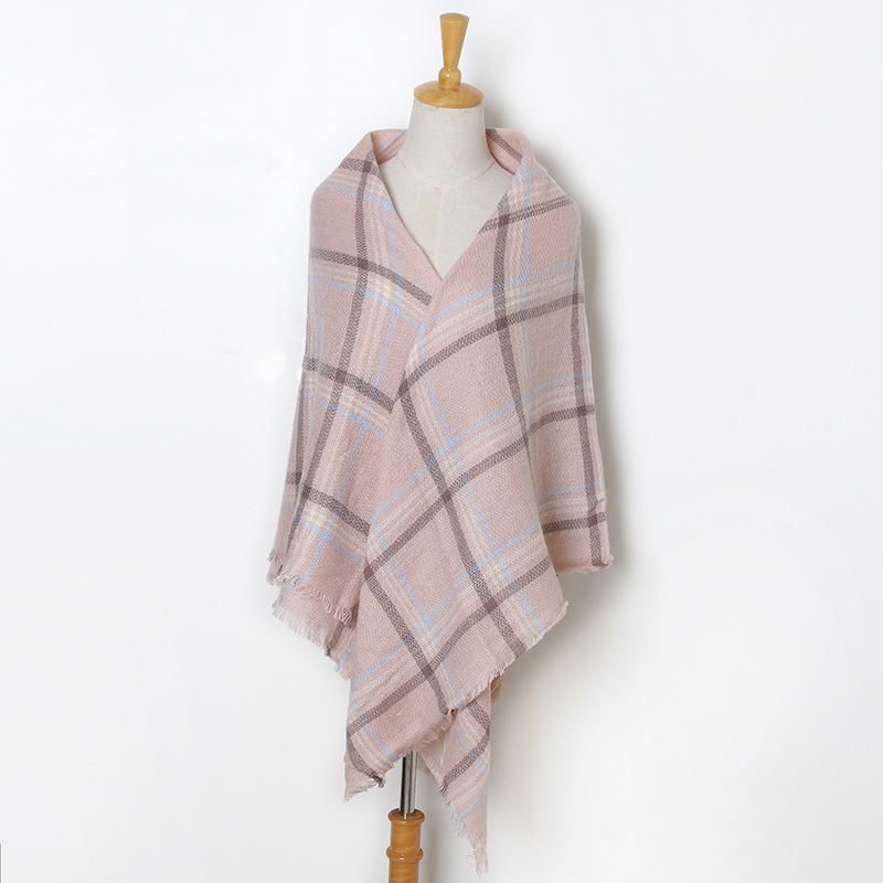 New ladies plaid cashmere scarf