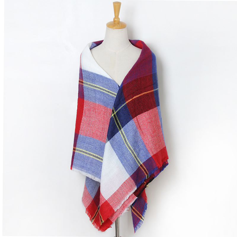 New ladies plaid cashmere scarf