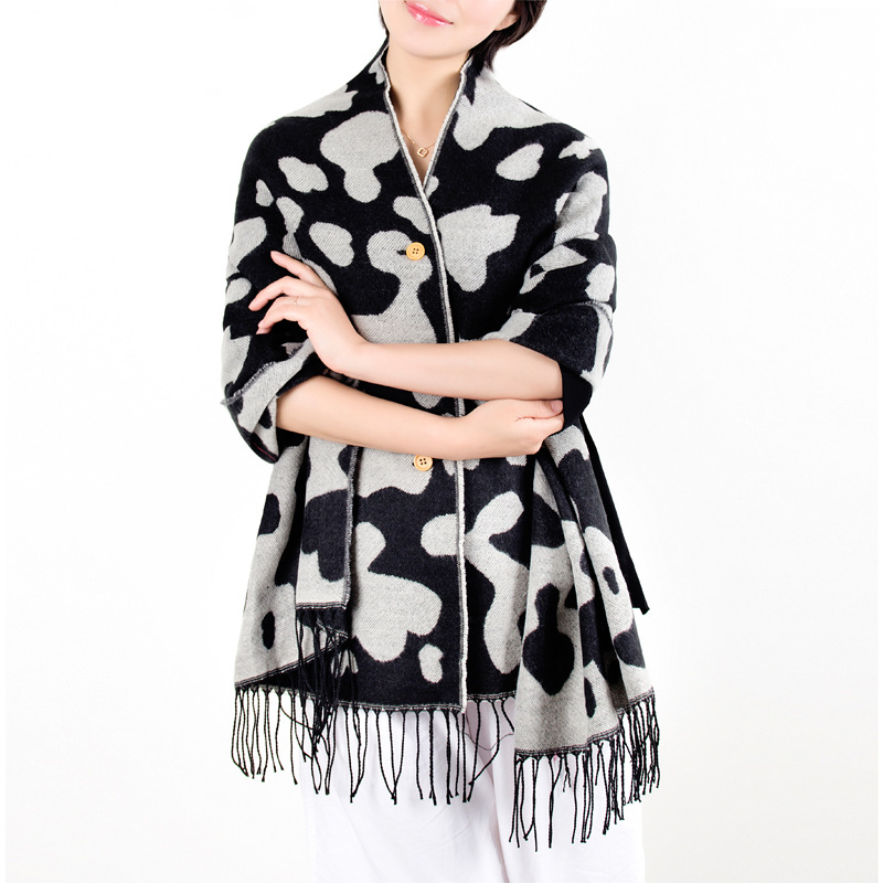 Cow pattern ladies warm scarf