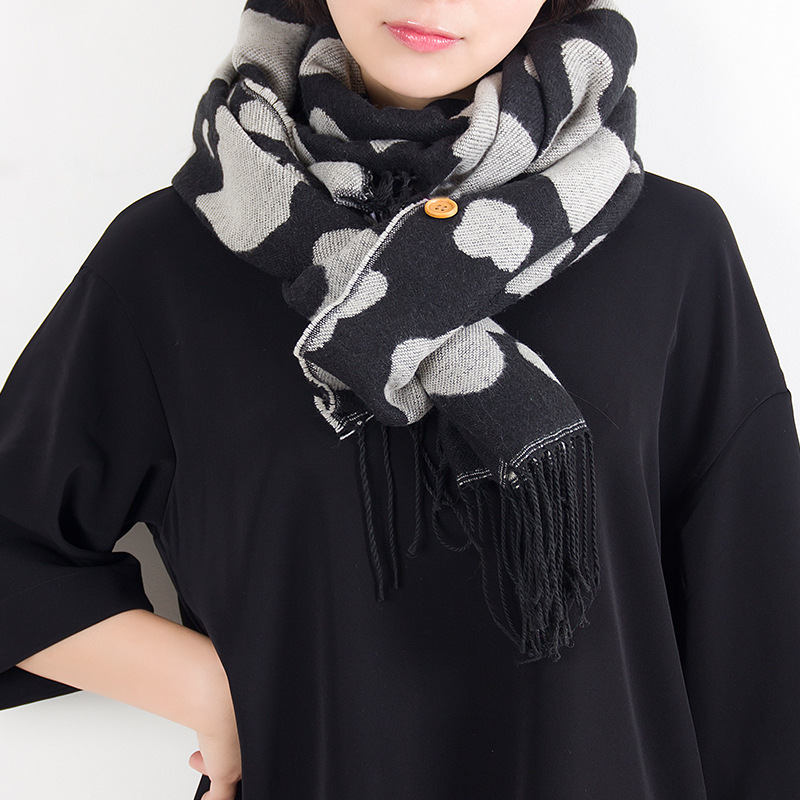 Cow pattern ladies warm scarf