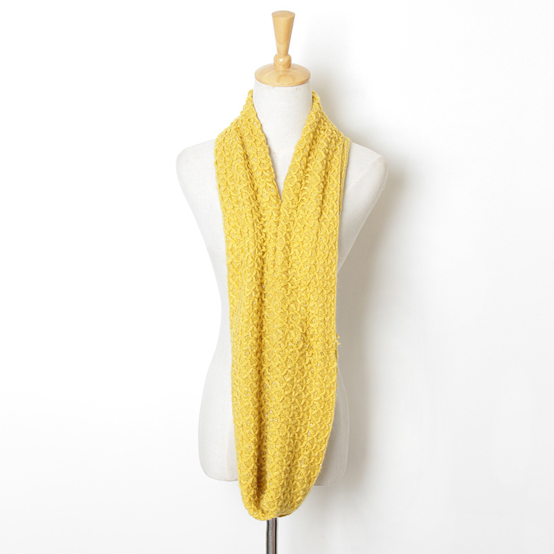 Thick knitted wool scarf