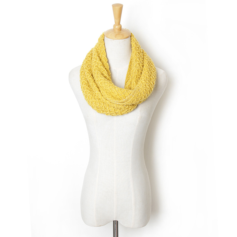 Thick knitted wool scarf