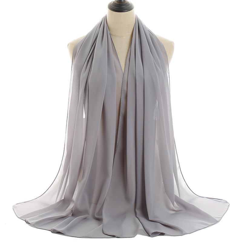 Monochrome Pearl Chiffon Lady Scarf