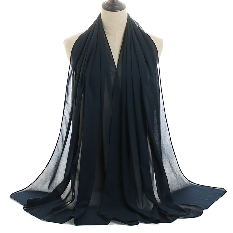 Monochrome Pearl Chiffon Lady Scarf