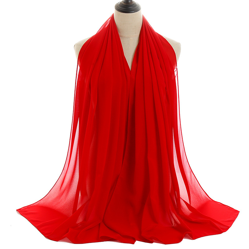 Monochrome Pearl Chiffon Lady Scarf