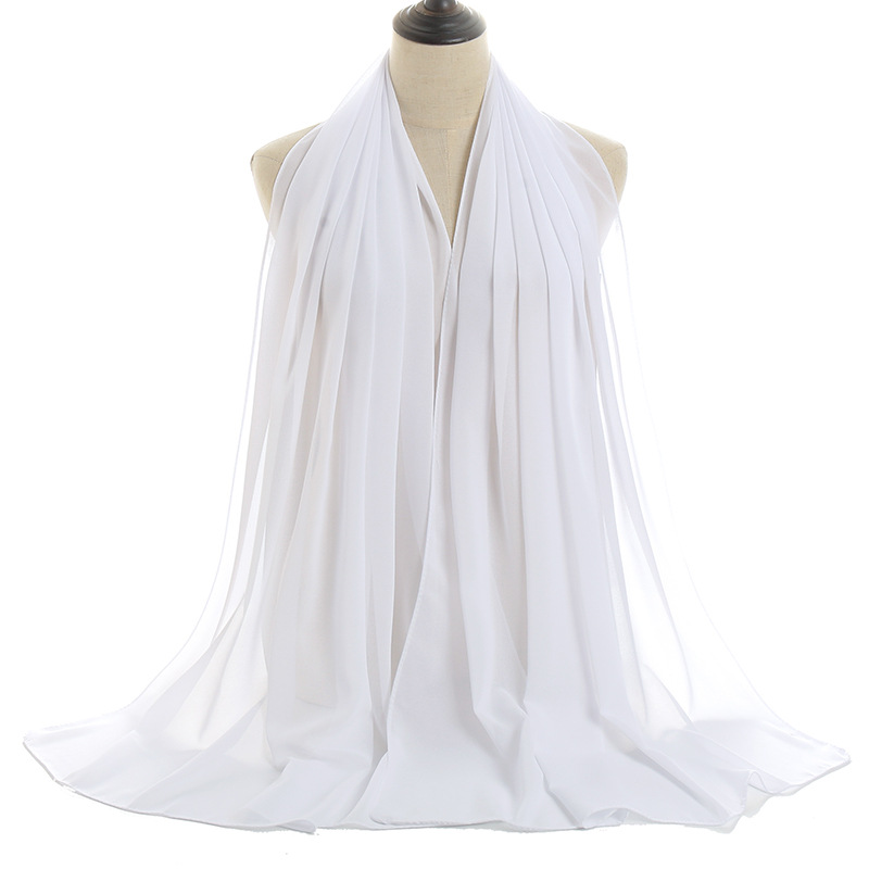 Monochrome Pearl Chiffon Lady Scarf
