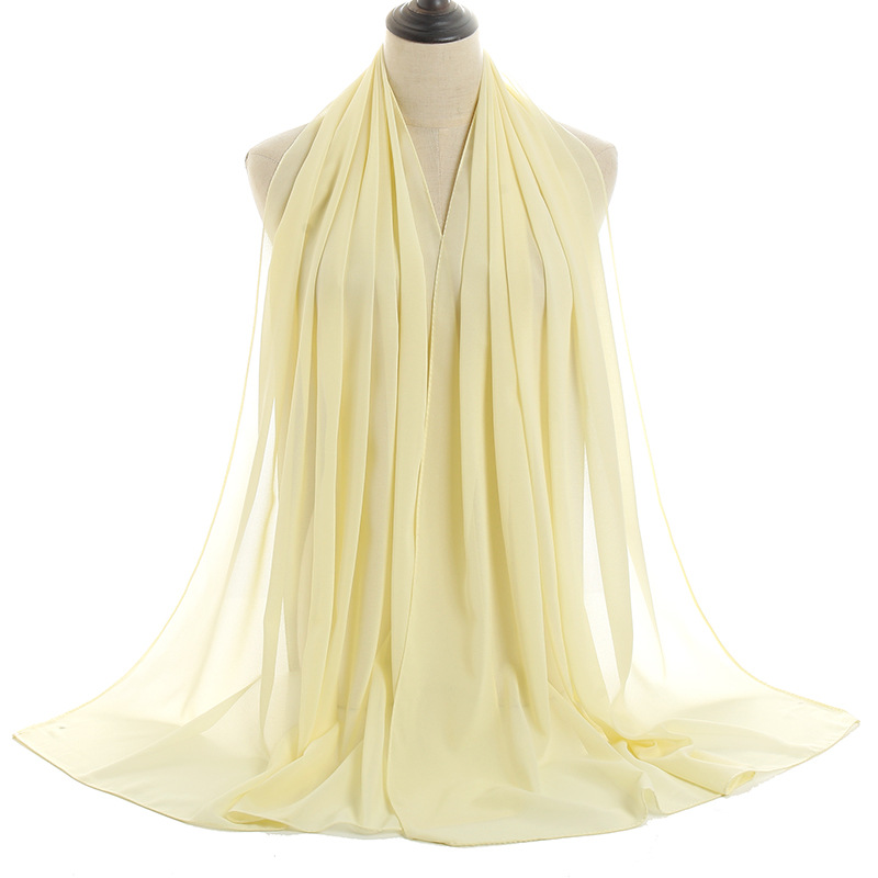 Monochrome Pearl Chiffon Lady Scarf