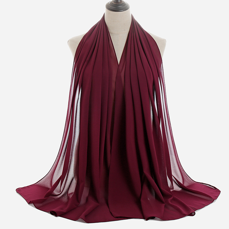 Monochrome Pearl Chiffon Lady Scarf