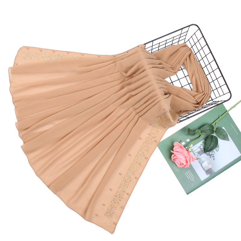 Muslim Pearl Chiffon Turban
