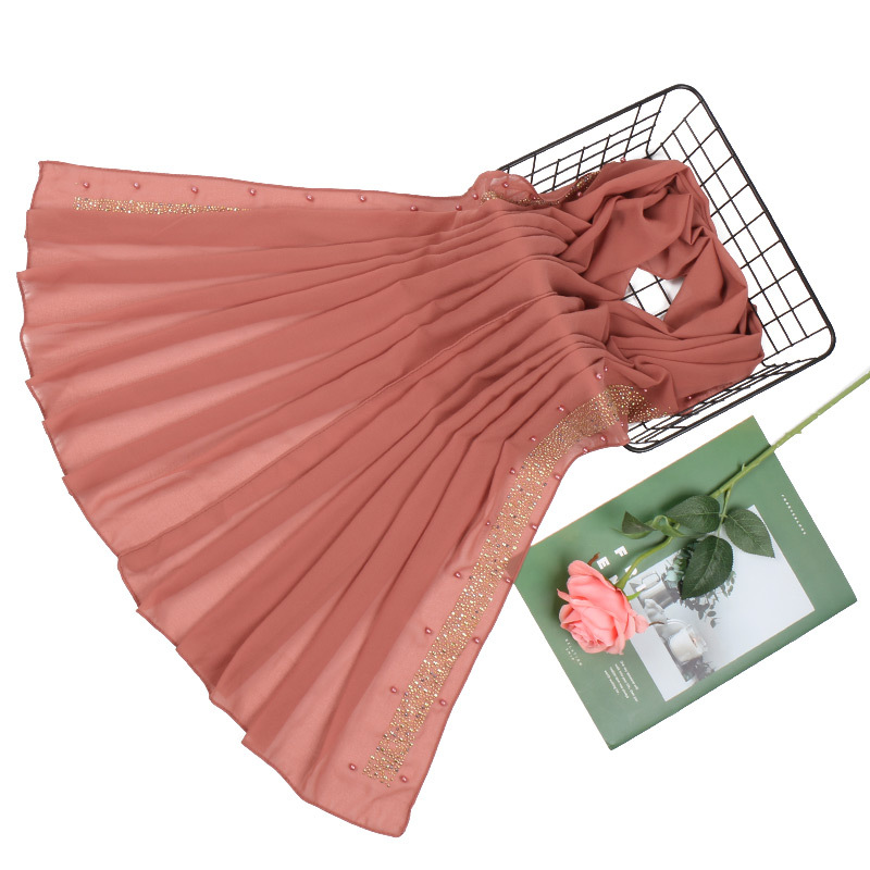 Muslim Pearl Chiffon Turban
